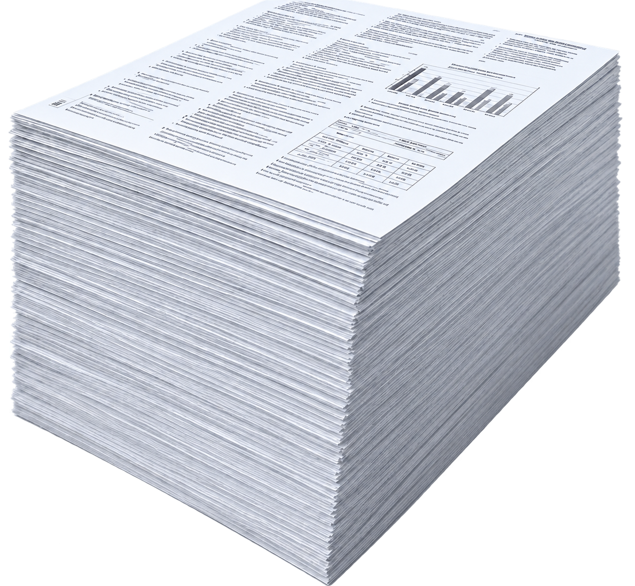大量の文書の中にごくわずかな修正対象があるイメージ